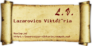 Lazarovics Viktória névjegykártya