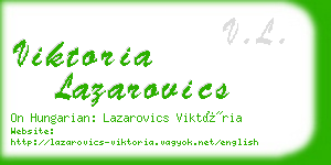 viktoria lazarovics business card